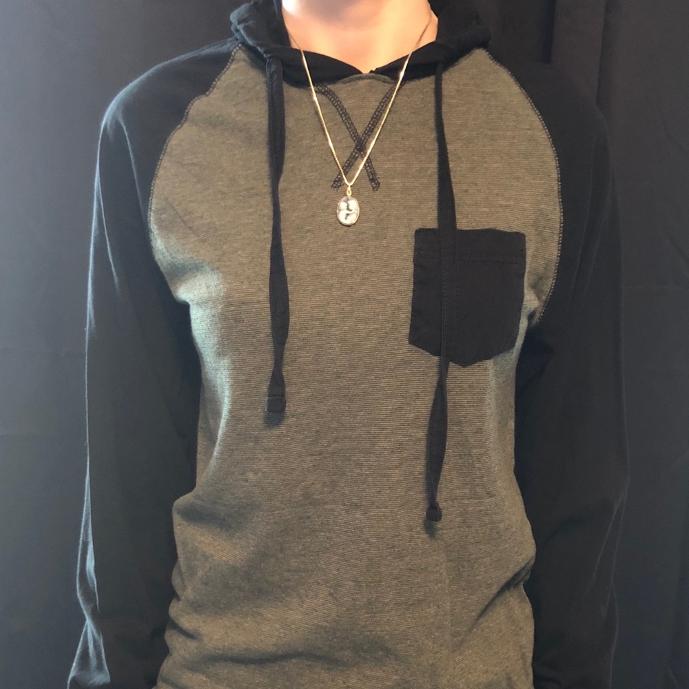 Black & Green basic hoodie